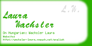 laura wachsler business card